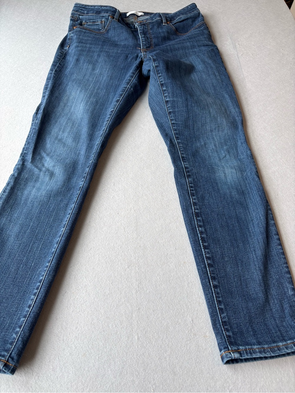 Loft Curvy Classic Skinny Leg Medium Wash Blue Jeans Sz 29/8